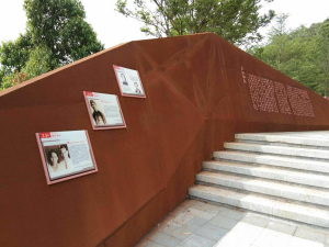 金塔耐候钢挡土墙
